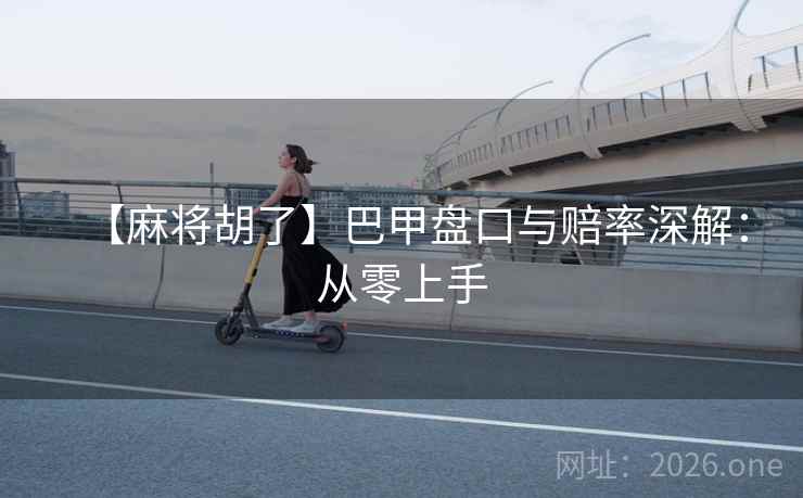 【麻将胡了】巴甲盘口与赔率深解：从零上手  第2张